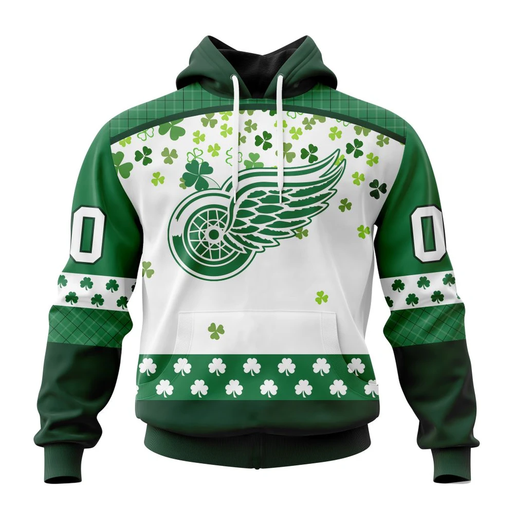 Hoodie NHL Detroit Red Wings Special Design For St. Patrick Day St2401 QTNHL080524A1252HD