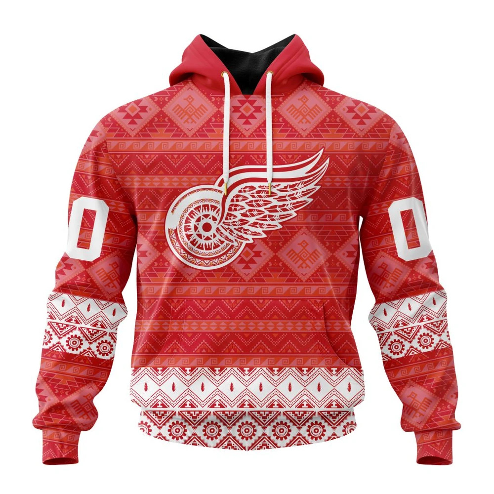 Hoodie NHL Detroit Red Wings Special Design With Native Pattern St2303 QTNHL080524A1331HD