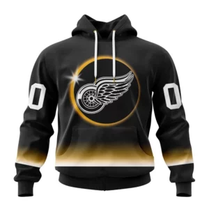 Hoodie NHL Detroit Red Wings Special Eclipse Design St2401 QTNHL080524A637HD