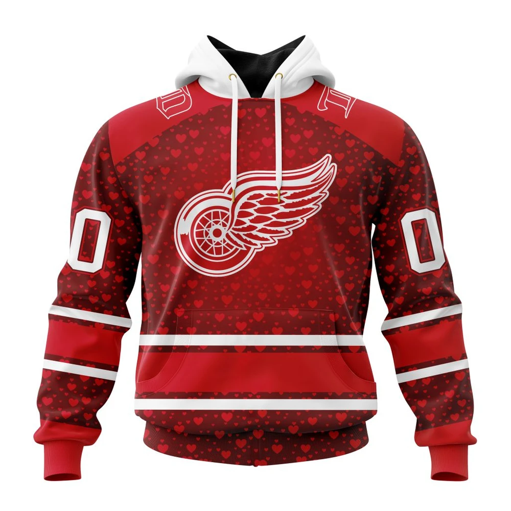 Hoodie NHL Detroit Red Wings Special Gift For Valentines Day St2401 QTNHL080524A1001HD
