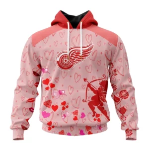 Hoodie NHL Detroit Red Wings Special Gift For Valentines Day St2402 QTNHL080524A970HD