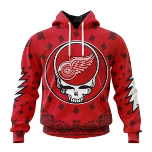 Hoodie NHL Detroit Red Wings Special Grateful Dead Design St2303 QTNHL080524A65HD