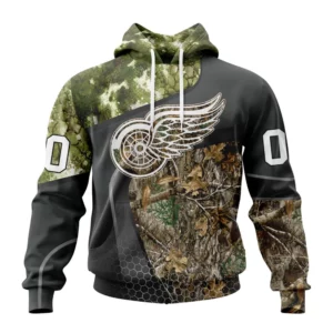 Hoodie NHL Detroit Red Wings Special Hunting Camo Design St2302 QTNHL080524A85HD