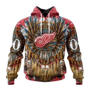 Hoodie NHL Detroit Red Wings Special Native Costume Design St2201 QTNHL080524A2744HD