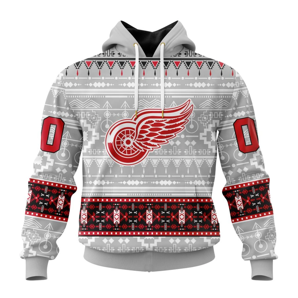 Hoodie NHL Detroit Red Wings Special Native Design St2302 QTNHL080524A2063HD