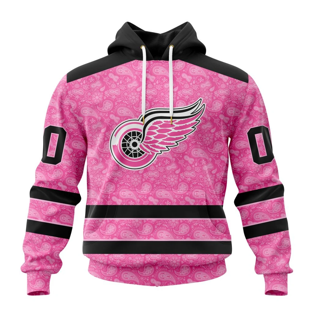 Hoodie NHL Detroit Red Wings Special Pink Fight Breast Cancer St2306 QTNHL080524A1647HD