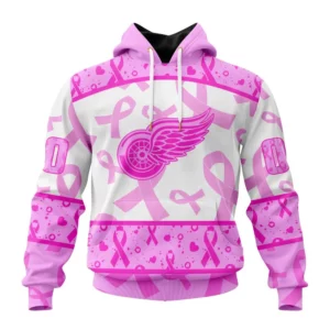 Hoodie NHL Detroit Red Wings Special Pink October Breast Cancer Awareness Month St2302 QTNHL080524A1869HD