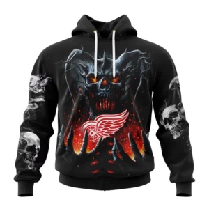 Hoodie NHL Detroit Red Wings Special Skull Art Design St2301 QTNHL080524A1221HD