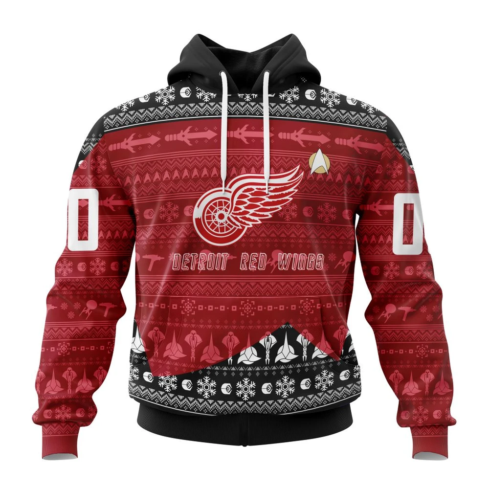 Hoodie NHL Detroit Red Wings Special Star Trek Design St2201 QTNHL080524A3019HD