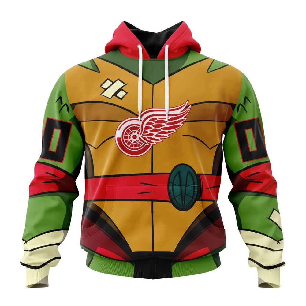 Hoodie NHL Detroit Red Wings Special Teenage Mutant Ninja Turtles Design St2301 QTNHL080524A2276HD