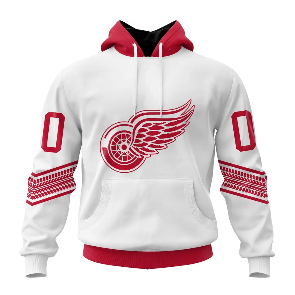 Hoodie NHL Detroit Red Wings Special Whiteout Design St2401 QTNHL080524A573HD