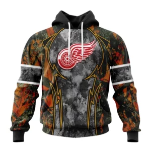 Hoodie NHL Detroit Red Wings, Specialized Design Wih Camo Concepts For Hungting In Forest QTNHL080524A3655HD