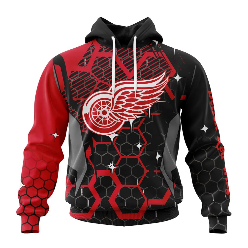 Hoodie NHL Detroit Red Wings, Specialized Design With Motocross Syle V0222 QTNHL080524A78HD