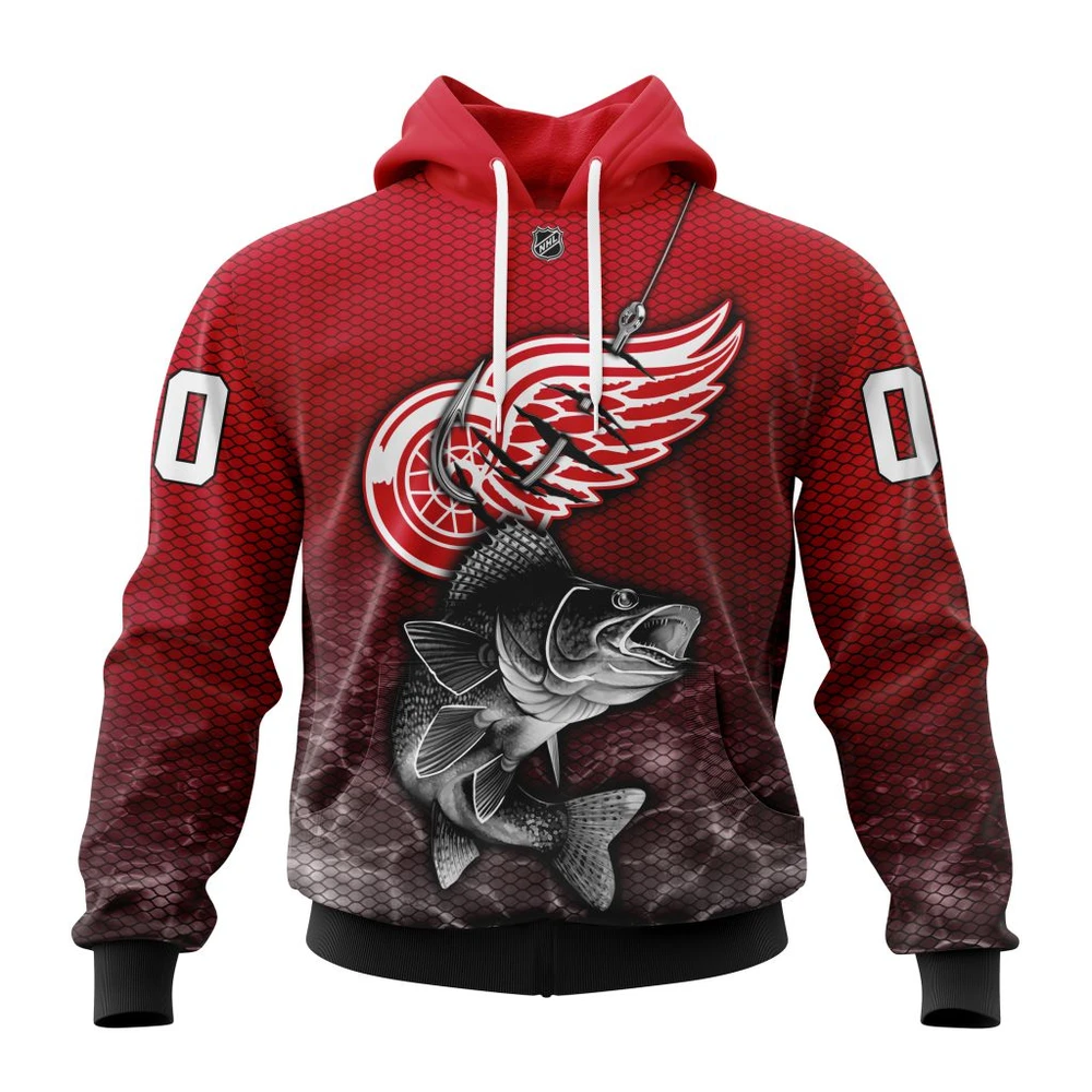 Hoodie NHL Detroit Red Wings, Specialized Fishing Style St2201 QTNHL080524A426HD