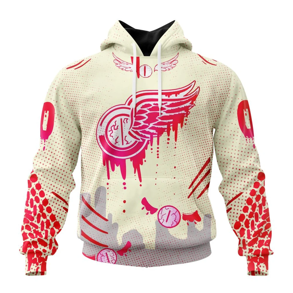 Hoodie NHL Detroit Red Wings, Specialized Jersey For Halloween Night QTNHL080524A3197HD