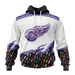Hoodie NHL Detroit Red Wings, Specialized Kits In October We Stand Together We Can Beat Cancer QTNHL080524A3422HD