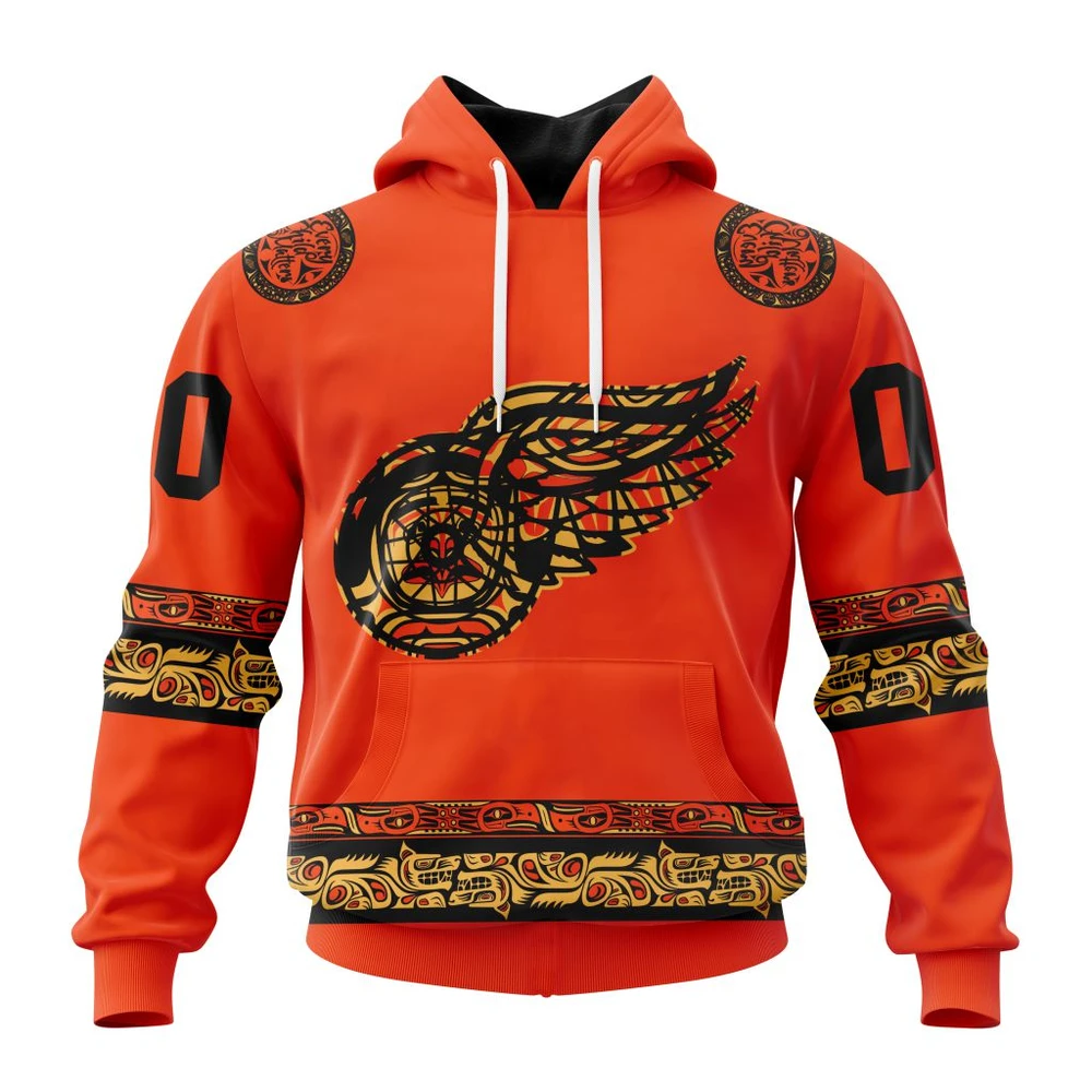 Hoodie NHL Detroit Red Wings, Specialized National Day For Truth And Reconciliation QTNHL080524A3090HD