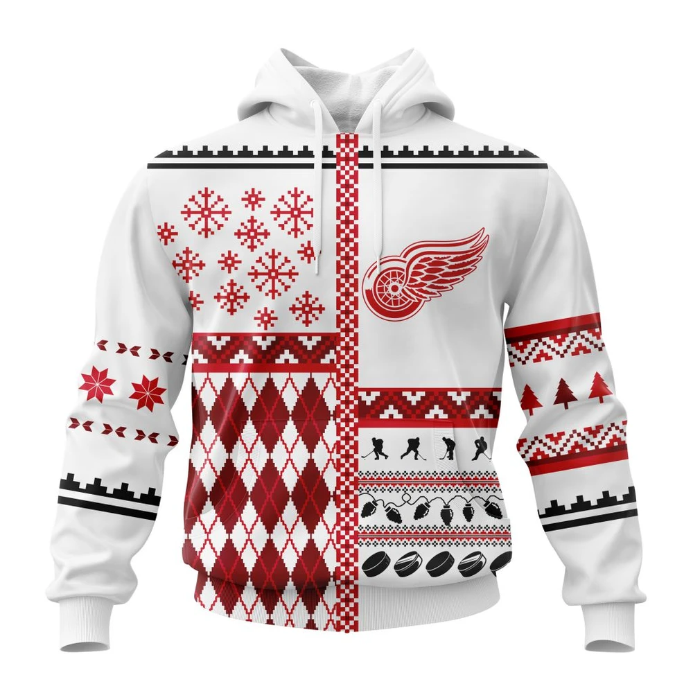 Hoodie NHL Detroit Red Wings, Specialized Unisex Christmas Is Coming V01 QTNHL080524A2915HD