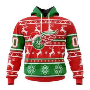 Hoodie NHL Detroit Red Wings, Specialized Unisex Christmas Is Coming V02 QTNHL080524A2966HD