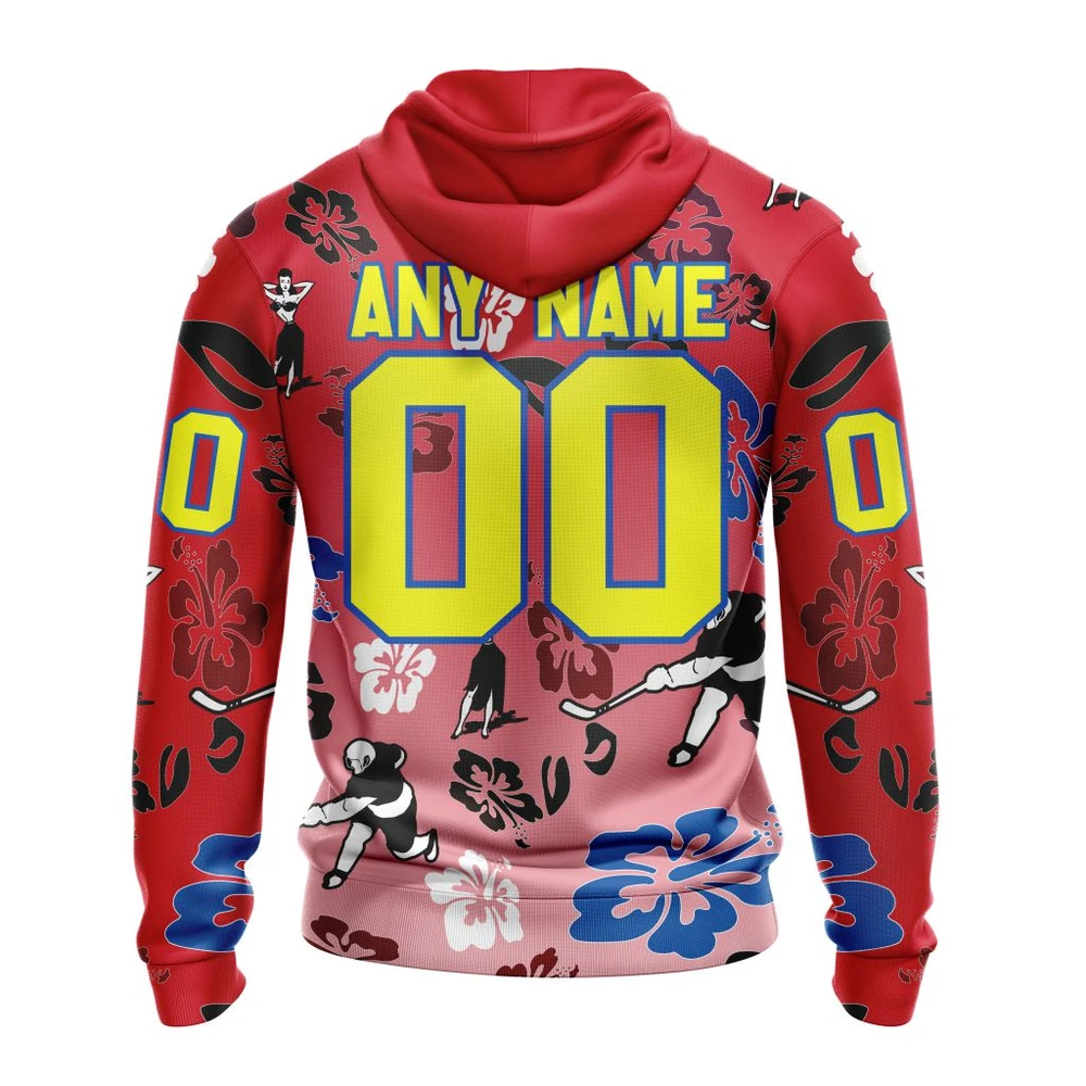 Hoodie NHL Detroit Red Wings X Hawaii Specialized Design For Hawaiia V0122 QTNHL080524A3773HD - Image 2