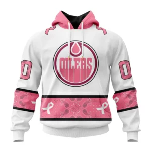 Hoodie NHL Edmonton Oilers In Classic Style With Paisley! In October We Wear Pink Breast Cancer QTNHL080524A1675HD