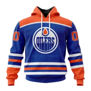Hoodie NHL Edmonton Oilers Royal Blue Home QTNHL080524A208HD