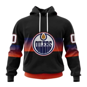 Hoodie NHL Edmonton Oilers Special Black And Gradient Design St2301 QTNHL080524A1412HD