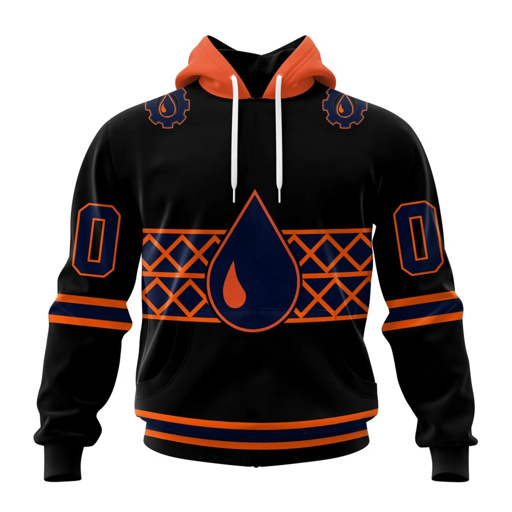 Hoodie NHL Edmonton Oilers Special Blackout Design St2401 QTNHL080524A603HD