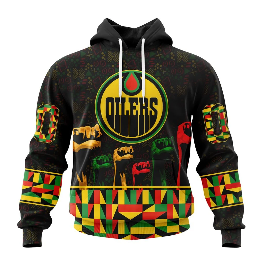 Hoodie NHL Edmonton Oilers Special Design Celebrate Black History Month St2201 QTNHL080524A2392HD