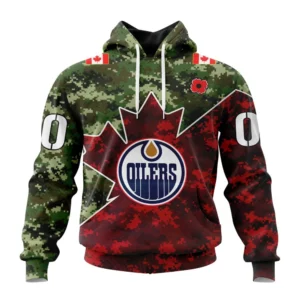 Hoodie NHL Edmonton Oilers Special Design For Remembrance Day St2201 QTNHL080524A306HD