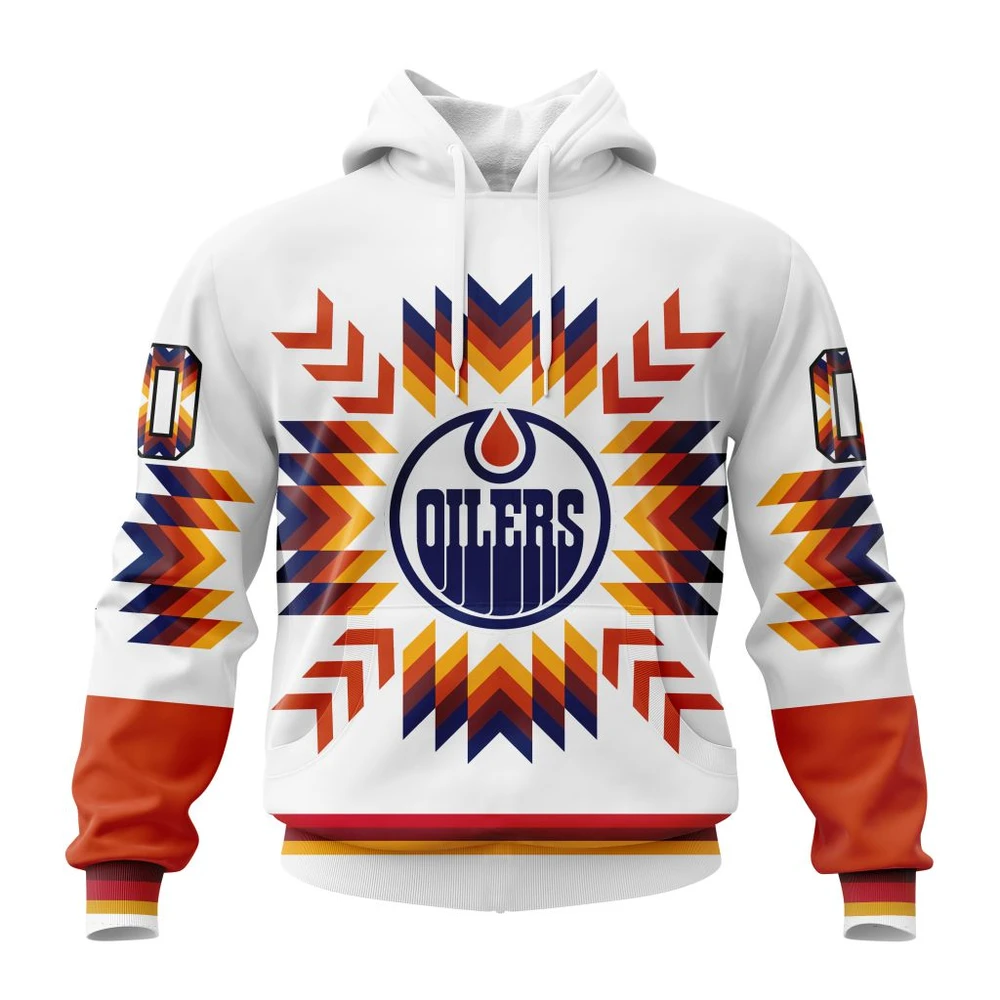 Hoodie NHL Edmonton Oilers Special Design With Native Pattern St2302 QTNHL080524A1584HD