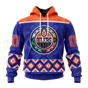 Hoodie NHL Edmonton Oilers Special Design With Native Pattern St2303 QTNHL080524A1392HD