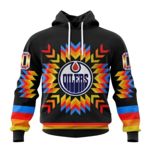 Hoodie NHL Edmonton Oilers Special Design With Native Pattern St2306 QTNHL080524A1031HD