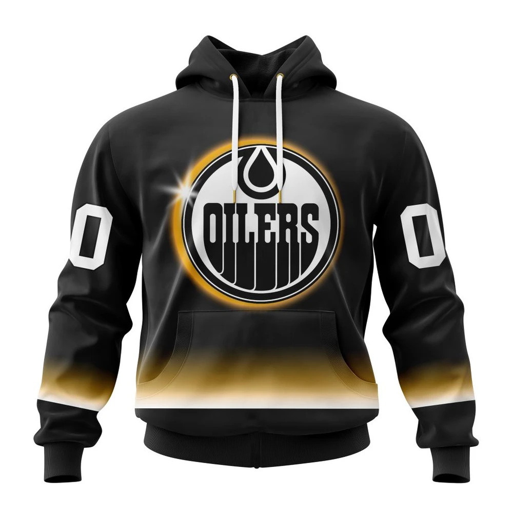 Hoodie NHL Edmonton Oilers Special Eclipse Design St2401 QTNHL080524A635HD