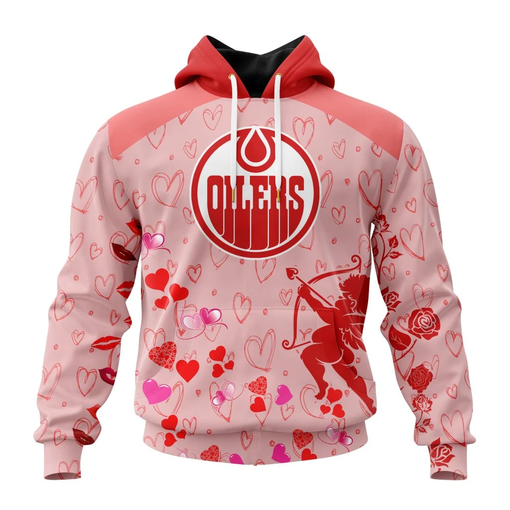 Hoodie NHL Edmonton Oilers Special Gift For Valentines Day St2402 QTNHL080524A968HD