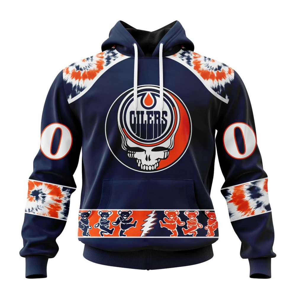 Hoodie NHL Edmonton Oilers Special Grateful Dead Design St2301 QTNHL080524A260HD