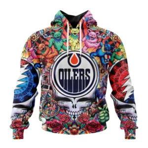 Hoodie NHL Edmonton Oilers Special Grateful Dead Design St2304 QTNHL080524A1892HD