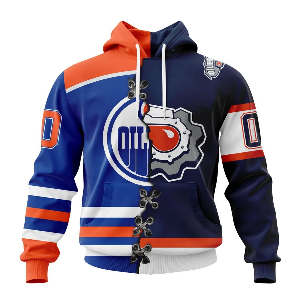 Hoodie NHL Edmonton Oilers Special Home Mix Reverse Retro Personalized Kits QTNHL080524A168HD