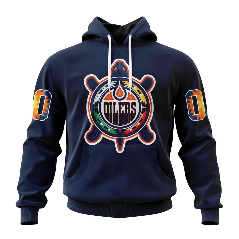 Hoodie NHL Edmonton Oilers Special Indigenous Celebration QTNHL080524A4HD