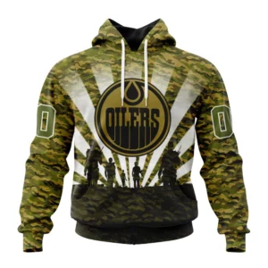Hoodie NHL Edmonton Oilers Special Military Camo Kits For Veterans Day And Rememberance Day St2201 QTNHL080524A384HD