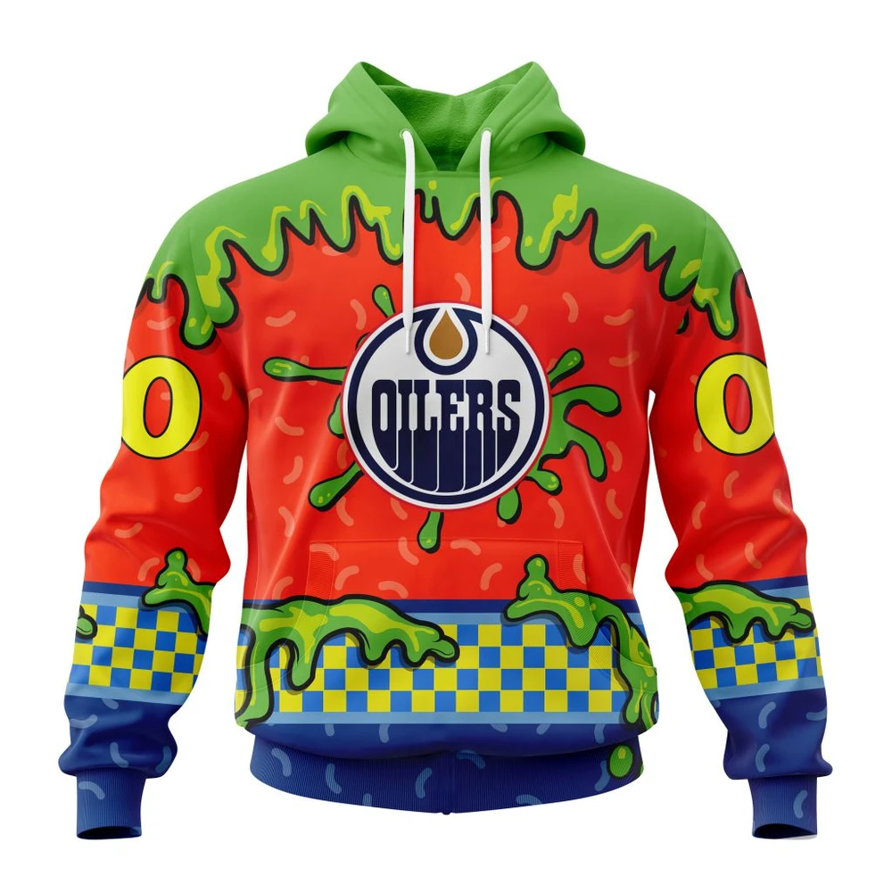 Hoodie NHL Edmonton Oilers Special Nickelodeon Design St2301 QTNHL080524A1186HD