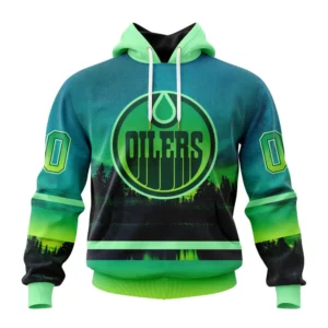 Hoodie NHL Edmonton Oilers Special Northern Lights Design St2302 QTNHL080524A1382HD