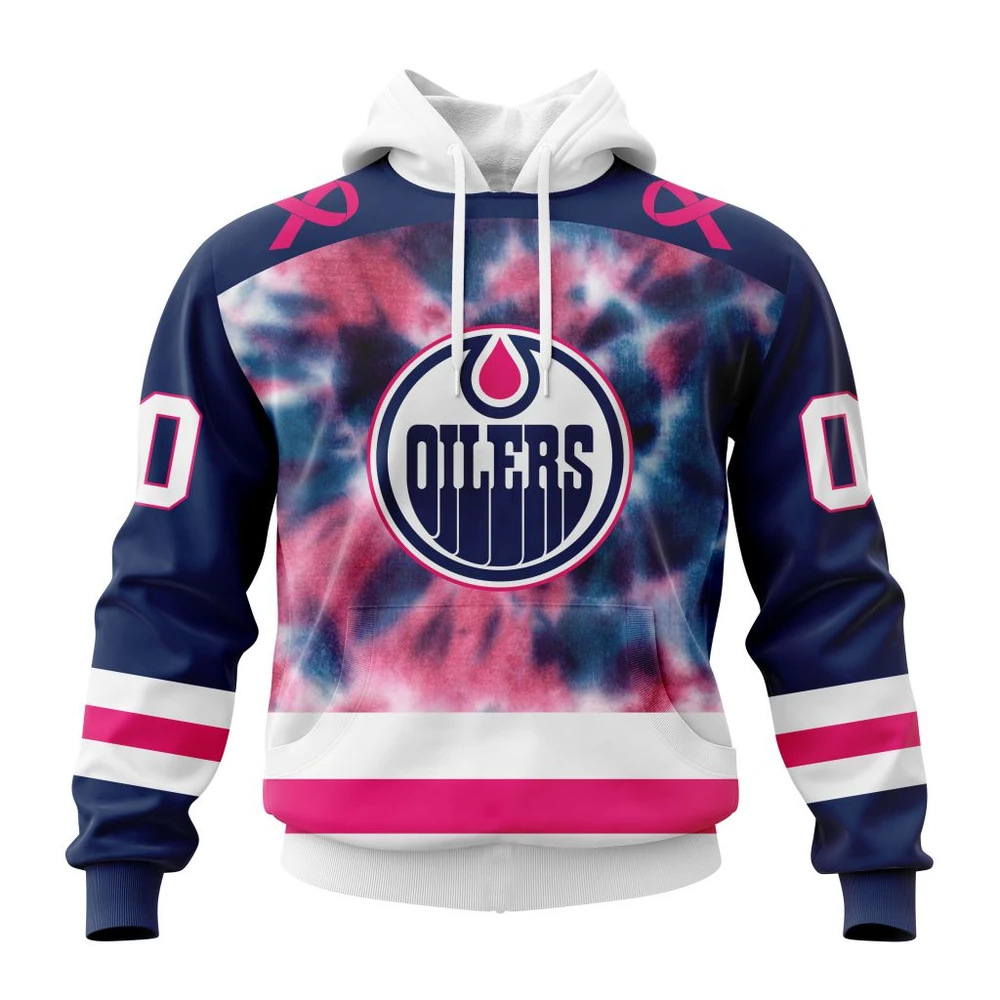 Hoodie NHL Edmonton Oilers Special Pink October Fight Breast Cancer St2303 QTNHL080524A100HD