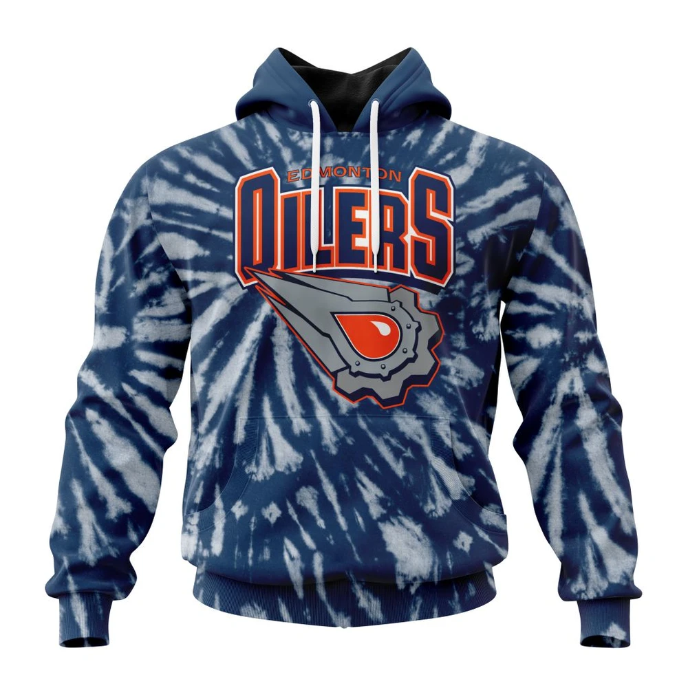 Hoodie NHL Edmonton Oilers Special Retro Vintage Tie Dye St2201 QTNHL080524A134HD