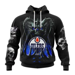 Hoodie NHL Edmonton Oilers Special Skull Art Design St2301 QTNHL080524A1219HD