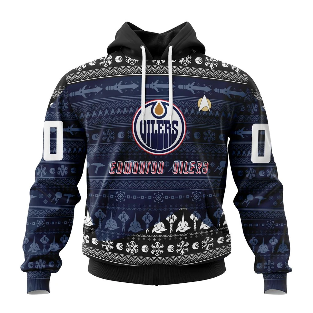 Hoodie NHL Edmonton Oilers Special Star Trek Design St2201 QTNHL080524A3017HD