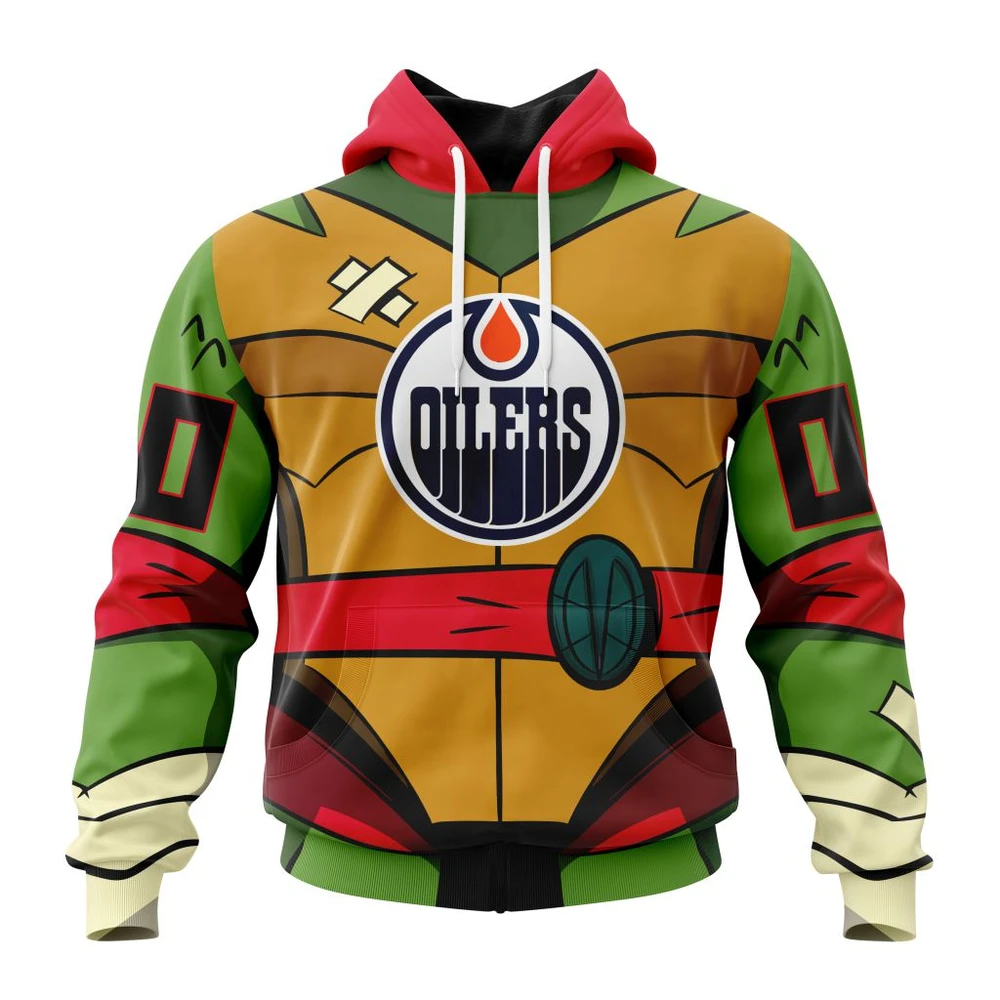 Hoodie NHL Edmonton Oilers Special Teenage Mutant Ninja Turtles Design St2301 QTNHL080524A2274HD