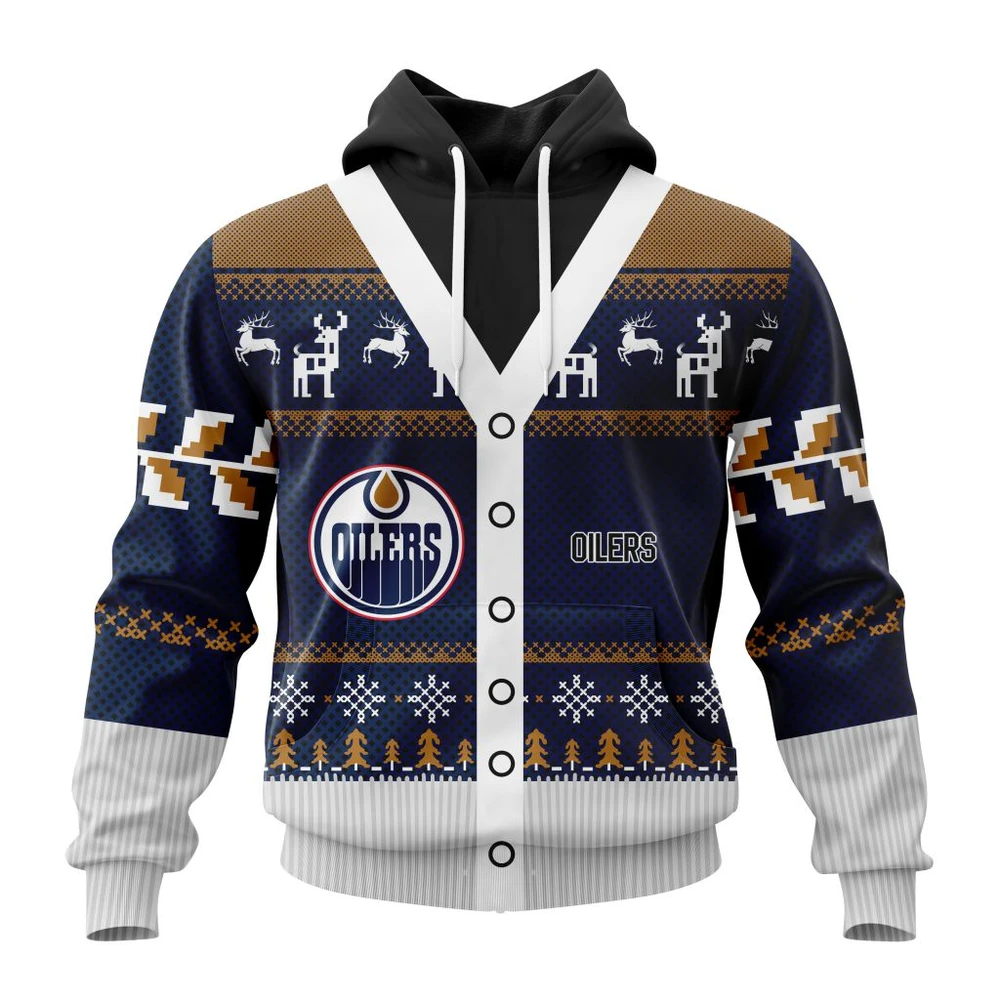 Hoodie NHL Edmonton Oilers, Specialized Chrismas Season QTNHL080524A2799HD