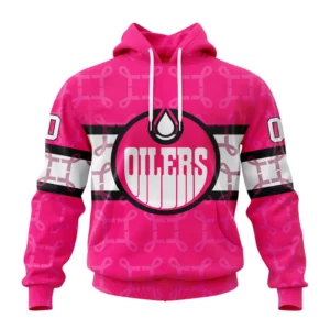 Hoodie NHL Edmonton Oilers, Specialized Design I Pink I Can! In October We Wear Pink Breast Cancer QTNHL080524A13HD