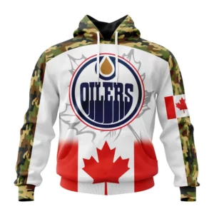Hoodie NHL Edmonton Oilers, Specialized Design With Our Canada Flag QTNHL080524A79HD